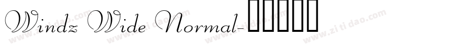 Windz Wide Normal字体转换